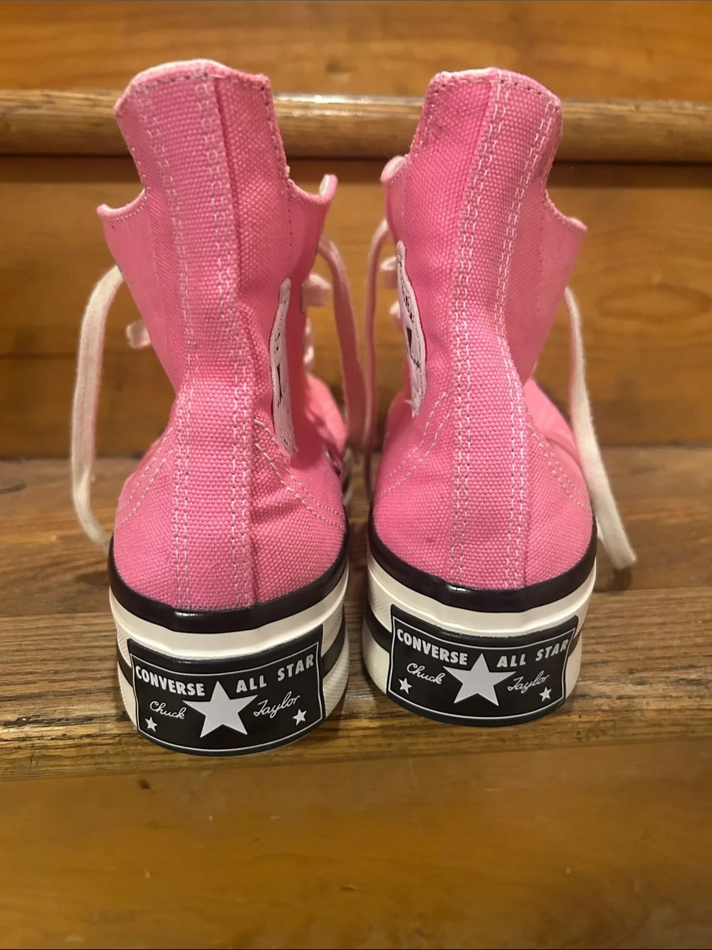 Converse Chuck Taylor All Star platform sneakers in pink canvas